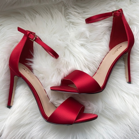 Aldo Shoes - ALDO Red satin heels size 6 New ❤️